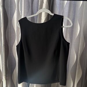 Evan Picone Classic Black Sleeveless Blouse